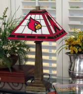 Louisville Cardinals Stained Glass Mission Table Lamp