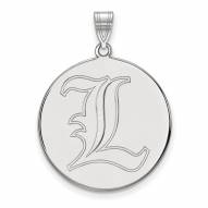 Louisville Cardinals Sterling Silver Extra Large Disc Pendant