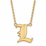 Louisville Cardinals Sterling Silver Gold Plated Large Pendant Necklace