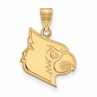 Louisville Cardinals Sterling Silver Gold Plated Large Pendant