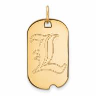 Louisville Cardinals Sterling Silver Gold Plated Small Dog Tag