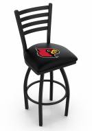 Louisville Cardinals Swivel Bar Stool with Ladder Style Back