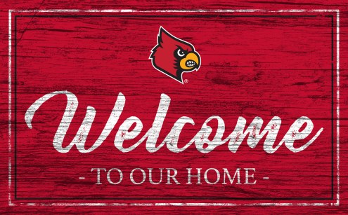 Louisville Cardinals Welcome to our Home 6&quot; x 12&quot; Sign