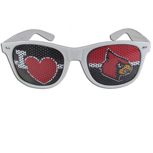 Louisville Cardinals White I Heart Game Day Shades