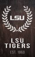 LSU Tigers 11" x 19" Laurel Wreath Sign