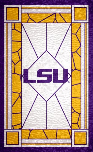 LSU Tigers 11&quot; x 19&quot; Stained Glass Sign