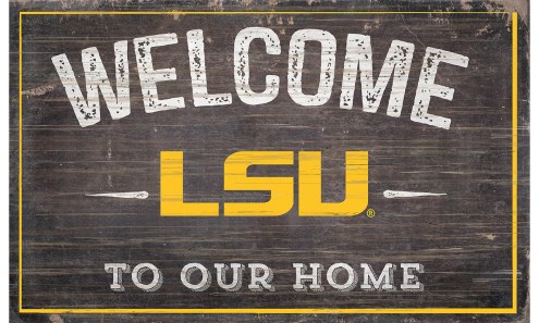 LSU Tigers 11&quot; x 19&quot; Welcome to Our Home Sign