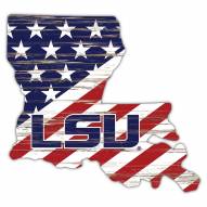 LSU Tigers 12" USA State Cutout Sign