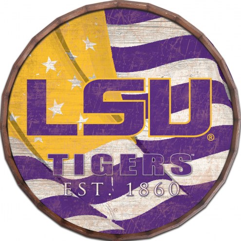 LSU Tigers 16&quot; Flag Barrel Top