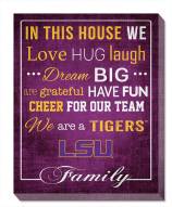 LSU Tigers 16" x 20" In This House Canvas Print
