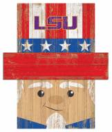 LSU Tigers 19" x 16" Patriotic Head