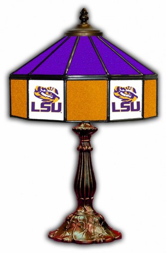 LSU Tigers 21&quot; Glass Table Lamp