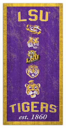 LSU Tigers 6&quot; x 12&quot; Heritage Sign
