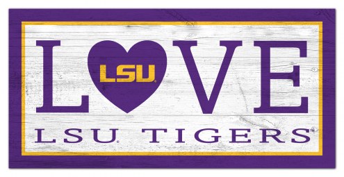 LSU Tigers 6&quot; x 12&quot; Love Sign