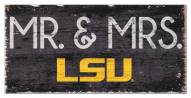 LSU Tigers 6" x 12" Mr. & Mrs. Sign