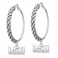 LSU Tigers Amped Logo Crystal Earrings