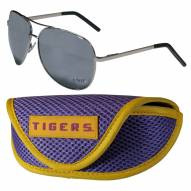 LSU Tigers Aviator Sunglasses and Sports Case