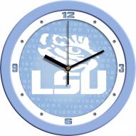LSU Tigers Baby Blue Wall Clock