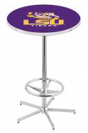 LSU Tigers Chrome Bar Table with Foot Ring
