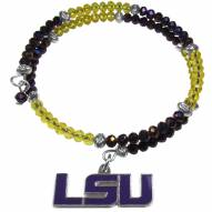 LSU Tigers Crystal Memory Wire Bracelet