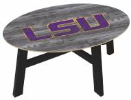 LSU Tigers Distressed Wood Coffee Table