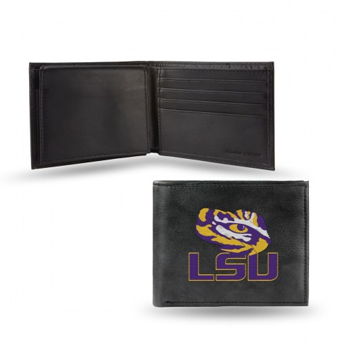 LSU Tigers Embroidered Leather Billfold Wallet