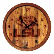 LSU Tigers "Faux" Barrel Top Wall Clock