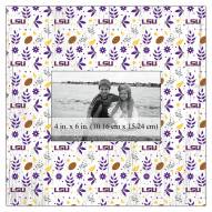LSU Tigers Floral Pattern 10" x 10" Picture Frame