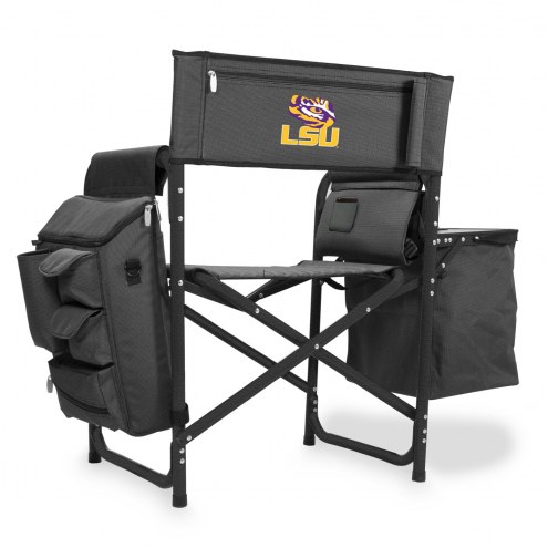LSU Tigers Gray/Black Fusion Folding Chair