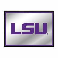LSU Tigers Horizontal Framed Mirrored Wall Sign