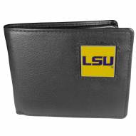 LSU Tigers Leather Bi-fold Wallet in Gift Box