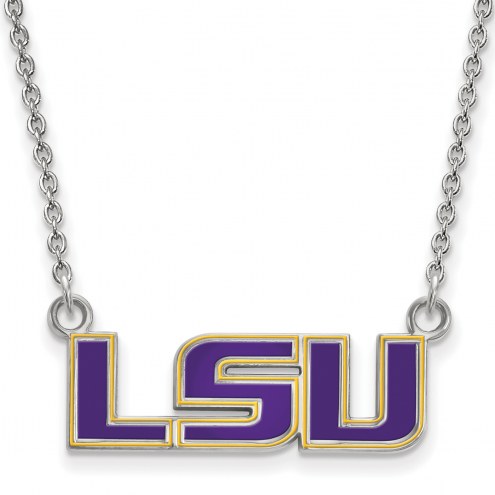 LSU Tigers Sterling Silver Small Pendant Necklace