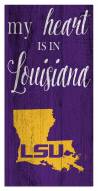LSU Tigers My Heart State 6" x 12" Sign
