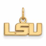 LSU Tigers NCAA Sterling Silver Gold Plated Extra Small Pendant