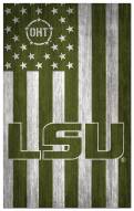 LSU Tigers OHT Military Green Flag 11" x 19" Sign
