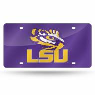 LSU Tigers Purple Laser Cut License Plate