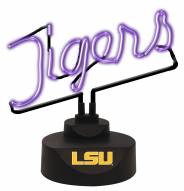 LSU Tigers Script Neon Desk Lamp