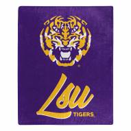 LSU Tigers Signature Raschel Throw Blanket