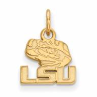 LSU Tigers Sterling Silver Gold Plated Extra Small Pendant