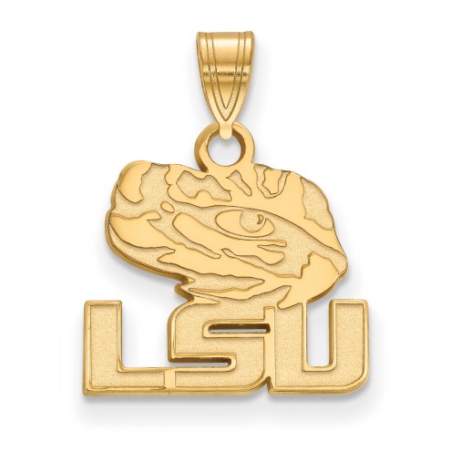 LSU Tigers Sterling Silver Gold Plated Small Pendant