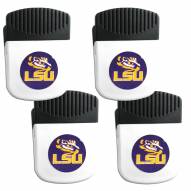 LSU Tigers 4 Pack Chip Clip Magnet with Bottle Opener