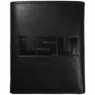 LSU Tigers Embossed Leather Tri-fold Wallet