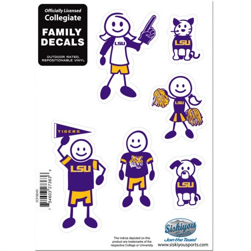 LSU Tigers Small Family Decal Set