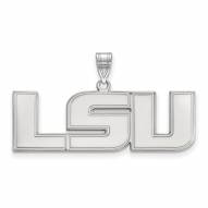 LSU Tigers Sterling Silver Large Pendant