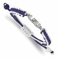 LSU Tigers Stainless Steel Adjustable Cord Bracelet