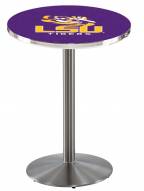 LSU Tigers Stainless Steel Bar Table with Round Base