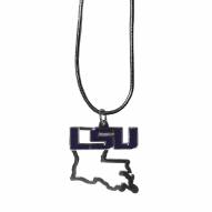 LSU Tigers State Charm Necklace