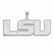 LSU Tigers Sterling Silver Extra Large Pendant
