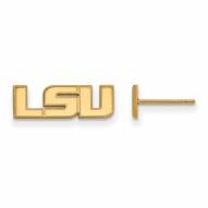 LSU Tigers Sterling Silver Gold Plated Extra Small Post Earrings