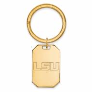 LSU Tigers Sterling Silver Gold Plated Key Chain